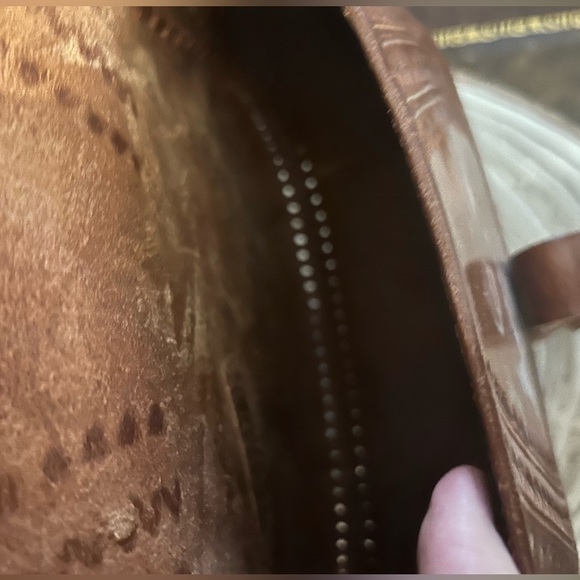 Brown Boho Hand Tooled Leather Crossbody Bag  
#922 - Picture 10 of 12